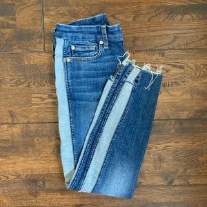 7 For All Mankind Side Stripe Skinny Jeans
